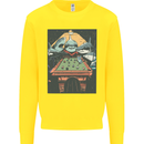 Pool Shark Snooker Player Kids Sweatshirt Jumper Yellow