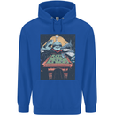 Pool Shark Snooker Player Mens 80% Cotton Hoodie Royal Blue