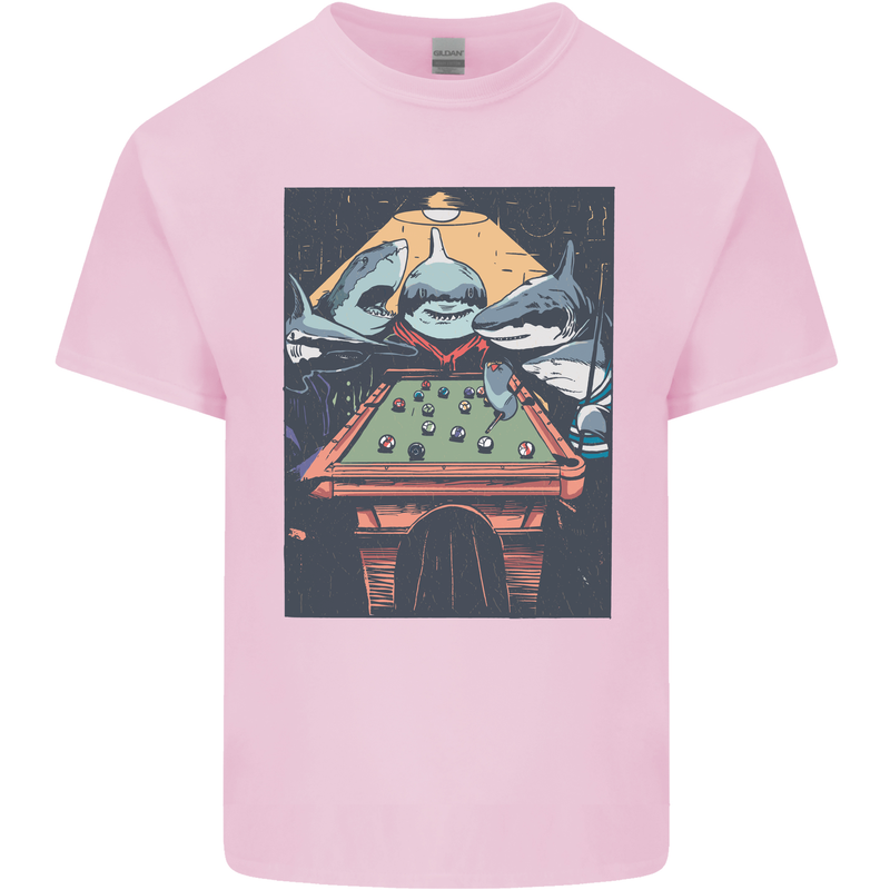 Pool Shark Snooker Player Mens Cotton T-Shirt Tee Top Light Pink