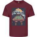 Pool Shark Snooker Player Mens Cotton T-Shirt Tee Top Maroon