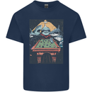 Pool Shark Snooker Player Mens Cotton T-Shirt Tee Top Navy Blue
