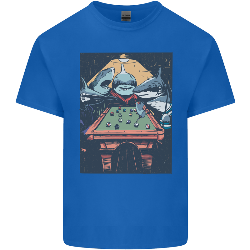 Pool Shark Snooker Player Mens Cotton T-Shirt Tee Top Royal Blue