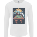 Pool Shark Snooker Player Mens Long Sleeve T-Shirt White