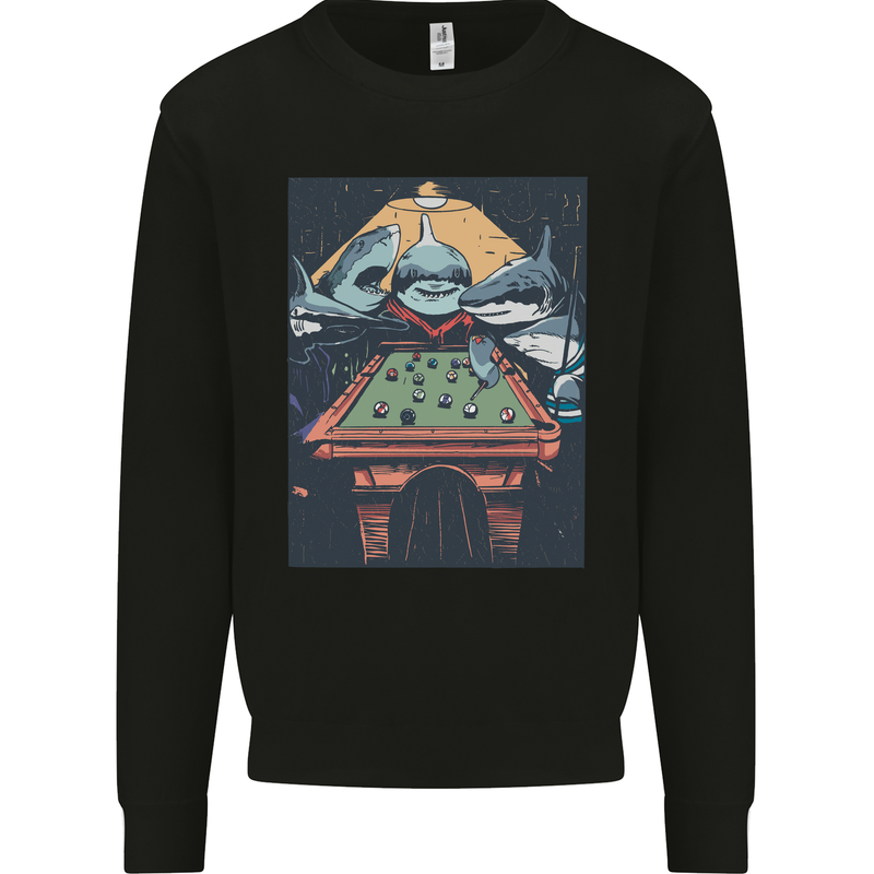 Pool Shark Snooker Player Mens Sweatshirt Jumper Black