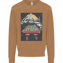 Pool Shark Snooker Player Mens Sweatshirt Jumper Caramel Latte