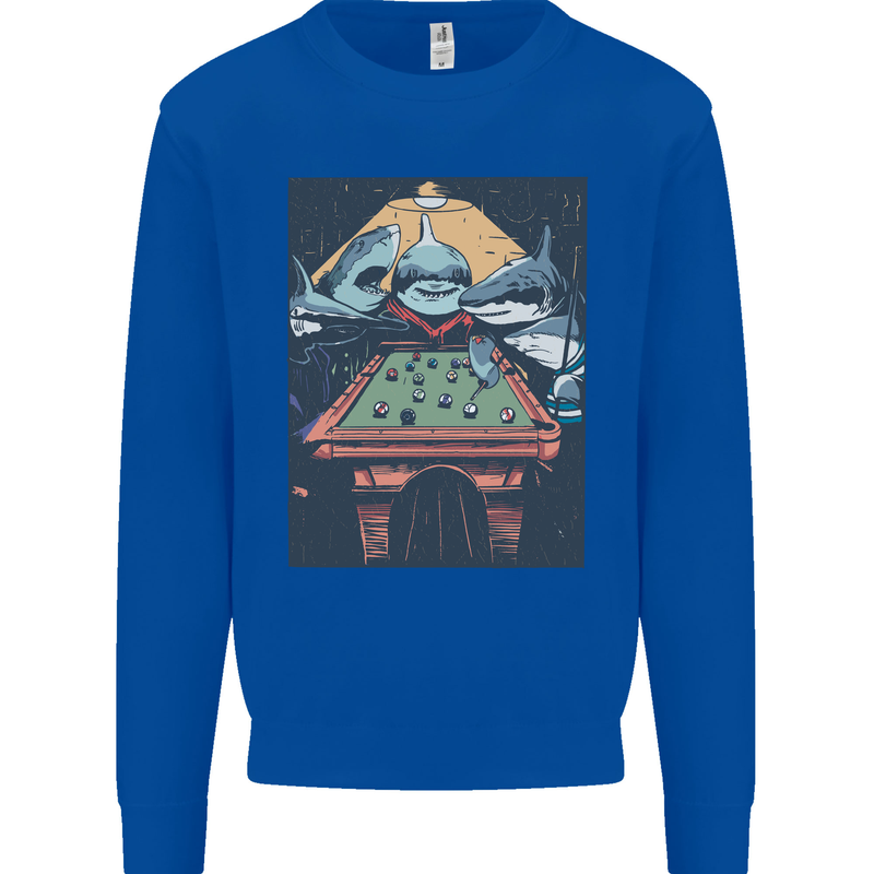 Pool Shark Snooker Player Mens Sweatshirt Jumper Royal Blue