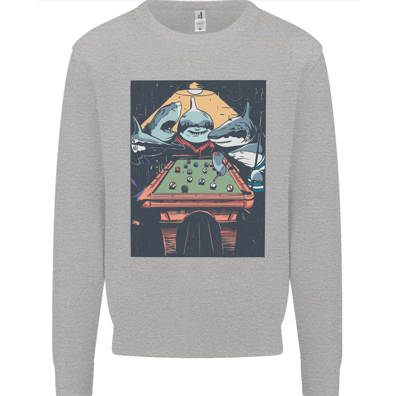 Pool Shark Snooker Player Mens Sweatshirt Jumper Sports Grey