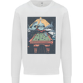 Pool Shark Snooker Player Mens Sweatshirt Jumper White