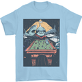 Pool Shark Snooker Player Mens T-Shirt 100% Cotton Light Blue