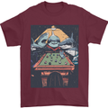 Pool Shark Snooker Player Mens T-Shirt 100% Cotton Maroon