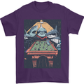 Pool Shark Snooker Player Mens T-Shirt 100% Cotton Purple