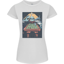 Pool Shark Snooker Player Womens Petite Cut T-Shirt White