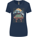 Pool Shark Snooker Player Womens Wider Cut T-Shirt Navy Blue