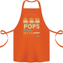 Pops Man Myth Legend Funny Fathers Day Cotton Apron 100% Organic Orange