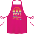 Pops Man Myth Legend Funny Fathers Day Cotton Apron 100% Organic Pink