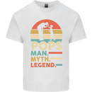 Pops Man Myth Legend Funny Fathers Day Mens Cotton T-Shirt Tee Top White