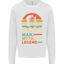 Pops Man Myth Legend Funny Fathers Day Mens Sweatshirt Jumper White