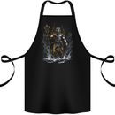 Poseidon Greek God of Water Mythology Cotton Apron 100% Organic Black
