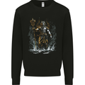 Poseidon Greek God of Water Mythology Kids Sweatshirt Jumper Black