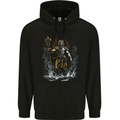 Poseidon Greek God of Water Mythology Mens 80% Cotton Hoodie Black