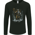 Poseidon Greek God of Water Mythology Mens Long Sleeve T-Shirt Black