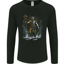 Poseidon Greek God of Water Mythology Mens Long Sleeve T-Shirt Black