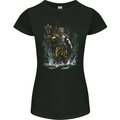 Poseidon Greek God of Water Mythology Womens Petite Cut T-Shirt Black