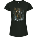 Poseidon Greek God of Water Mythology Womens Petite Cut T-Shirt Black