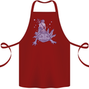Poseidon Riding an Axaloti Cotton Apron 100% Organic Maroon