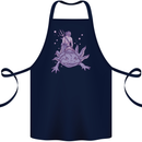 Poseidon Riding an Axaloti Cotton Apron 100% Organic Navy Blue