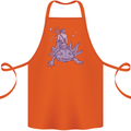 Poseidon Riding an Axaloti Cotton Apron 100% Organic Orange