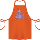 Poseidon Riding an Axaloti Cotton Apron 100% Organic Orange