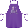 Poseidon Riding an Axaloti Cotton Apron 100% Organic Purple
