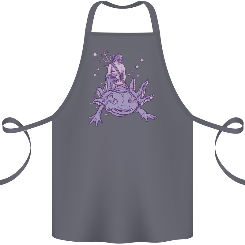 Poseidon Riding an Axaloti Cotton Apron 100% Organic Steel