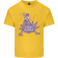Poseidon Riding an Axaloti Kids T-Shirt Childrens Yellow