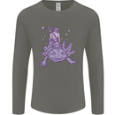 Poseidon Riding an Axaloti Mens Long Sleeve T-Shirt Charcoal