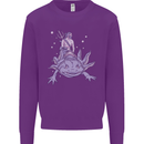 Poseidon Riding an Axaloti Mens Sweatshirt Jumper Purple