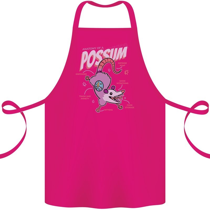 Possum Anatomy Cotton Apron 100% Organic Pink