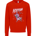 Possum Anatomy Kids Sweatshirt Jumper Bright Red