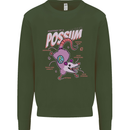 Possum Anatomy Kids Sweatshirt Jumper Forest Green