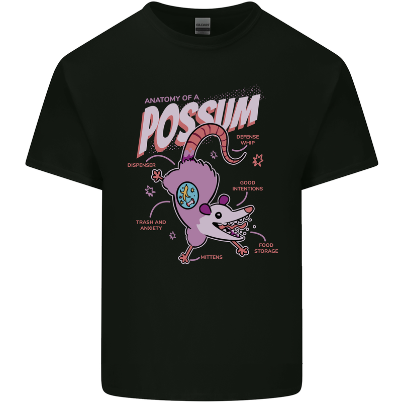 Possum Anatomy Kids T-Shirt Childrens Black