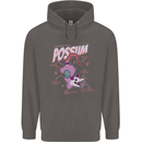 Possum Anatomy Mens 80% Cotton Hoodie Charcoal