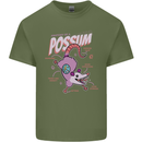 Possum Anatomy Mens Cotton T-Shirt Tee Top Military Green