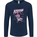 Possum Anatomy Mens Long Sleeve T-Shirt Navy Blue