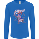 Possum Anatomy Mens Long Sleeve T-Shirt Royal Blue