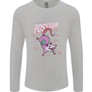 Possum Anatomy Mens Long Sleeve T-Shirt Sports Grey