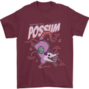 Possum Anatomy Mens T-Shirt 100% Cotton Maroon