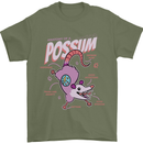 Possum Anatomy Mens T-Shirt 100% Cotton Military Green