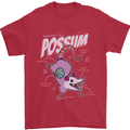 Possum Anatomy Mens T-Shirt 100% Cotton Red