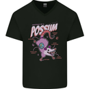 Possum Anatomy Mens V-Neck Cotton T-Shirt Black